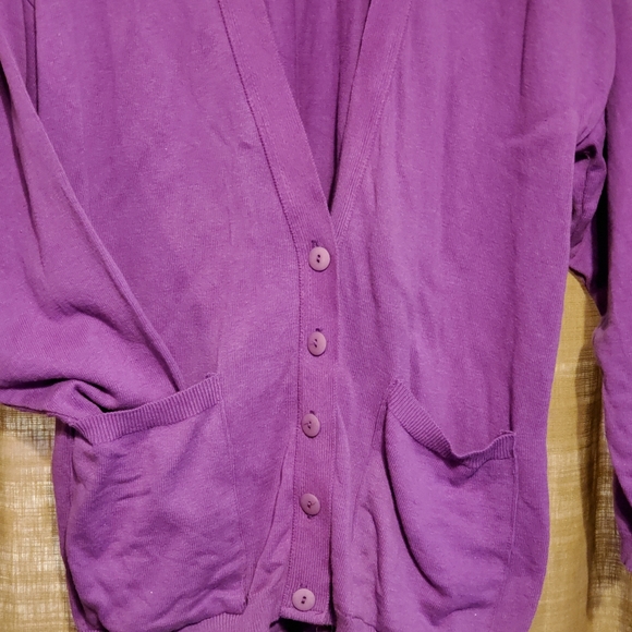 Purple Cardigan Size 2X - Picture 3 of 3